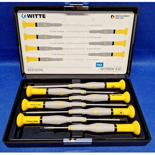 Witte Werkzeuge WITTE Pro Wittron® ESD set precisie schroevendraaiers Sleuf + Philips- 89313