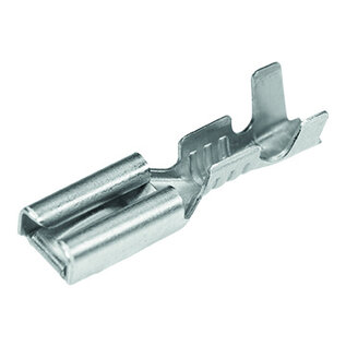 Cable-Engineer 50 Stuks Vertind messing Vlakstekerhulzen (vrouw)  2,8 x 0,8 mm ongeïsolleerd