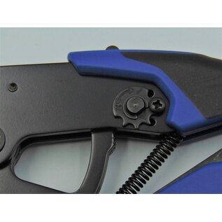 Cable-Engineer Multi Krimptang 9" met profiel voor krimpen van geïsoleerde vlag kabelschoen aan kabel van 0,5 t/m 2,5 mm2