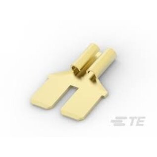 TE Connectivity TE Faston Adapter - 2x tab + 1x receptacle 6,3x0,8 - Messing - 61765-1 - 25 stuks