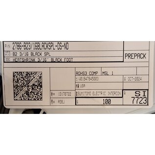 SUMITOMO ELECTRIC INTERCONNECT PRODUCTS Sumitomo SUMITUBE™ Krimpkous  3 / 16" - Zwart - Ration 2:1 - 100 feet (+/-30m.)