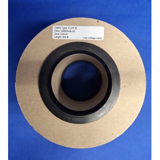 Cable-Engineer FLRY-B kabel 0,50mm2 - flexibele voertuigkabel op rol met 500 meter - Kleur Groen / Blauw