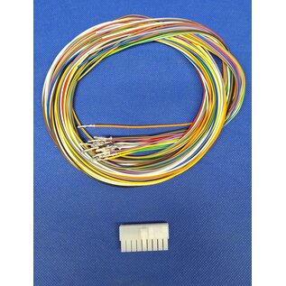 Molex Complete set met Molex MiniFit Jr. Receptacle connector 18-Pos. (2-Rij) + 18x 2m. 0,50mm2 FLRY-B kabel  met contacten (pre-crimped)