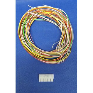 Molex Complete set met Molex MiniFit Jr. Receptacle connector 20-Pos. (2-Rij) + 20x 2m. 0,50mm2 FLRY-B kabel  met contacten (pre-crimped)