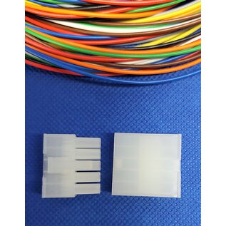 Molex Complete set met Molex MiniFit Jr. Plug & Receptacle 10-Pos. (2-Rij) + 20x 2m. 0,50mm2 kabel en contacten