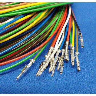 Molex Complete set met Molex MiniFit Jr. Plug & Receptacle 12-Pos. (2-Rij) + 24x 2m. 0,50mm2 kabel en contacten