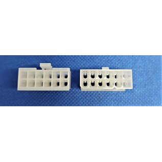 Molex Complete set met Molex MiniFit Jr. Plug & Receptacle 12-Pos. (2-Rij) + 24x 2m. 0,50mm2 kabel en contacten