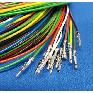 Molex Complete set met Molex MiniFit Jr. Plug & Receptacle 8-Pos. (2-Rij) + 16x 2m. 0,50mm2 kabel en contacten