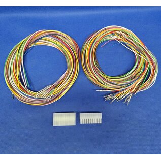 Molex Complete set met Molex MiniFit Jr. Plug & Receptacle 20-Pos. (2-Rij) + 40x 2m. 0,50mm2 kabel en contacten