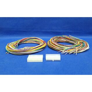 Molex Complete set met Molex MiniFit Jr. Plug & Receptacle 20-Pos. (2-Rij) + 40x 2m. 0,50mm2 kabel en contacten