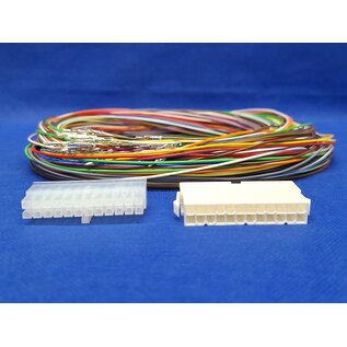 Molex Complete set met Molex MiniFit Jr. Plug & Receptacle 24-Pos. (2-Rij) + 48x 2m. 0,50mm2 kabel en contacten