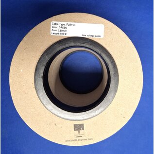 Cable-Engineer FLRY-B kabel 0,50mm2 - flexibele voertuigkabel op rol met 500 meter - Kleur Groen
