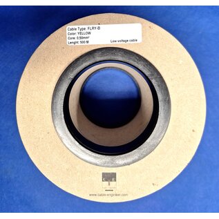 Cable-Engineer FLRY-B kabel 0,50mm2 - flexibele voertuigkabel op rol met 500 meter - Kleur Geel