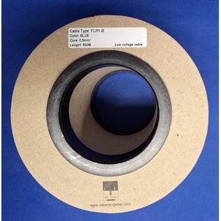 Cable-Engineer FLRY-B kabel 0,50mm2 - flexibele voertuigkabel op rol met 500 meter - Kleur Blauw
