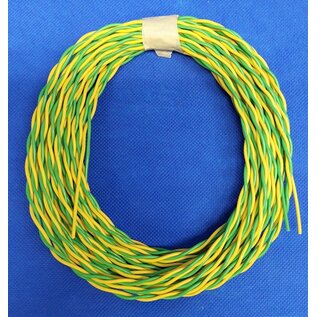 Cable-Engineer 2x 0,50mm2 Twisted Pair FLRY-B kabel 0,50mm2 - flexibele voertuigkabel - 10 meter Kleur Geel/Groen
