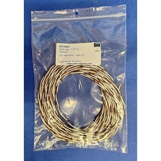 Cable-Engineer 2x 0,50mm2 Twisted Pair FLRY-B kabel 0,50mm2 - flexibele voertuigkabel - 10 meter Kleur Bruin/Wit
