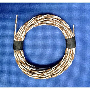 Cable-Engineer 2x 0,50mm2 Twisted Pair FLRY-B kabel 0,50mm2 - flexibele voertuigkabel - 10 meter Kleur Bruin/Wit