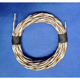 Cable-Engineer 2x 0,75mm2 Twisted Pair FLRY-B kabel - 10m. - Bruin/Wit