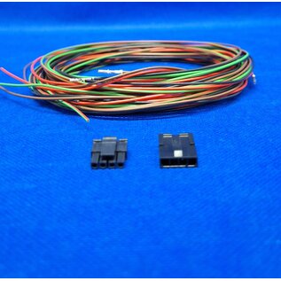 Molex Pre-crimped Molex MicroFit 3.0 set: 4-Pos./1-Rij Plug + Receptacle Housing met 8x 2m. 0,35mm2 kabel met contacten gemonteerd