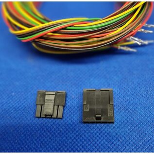 Molex Pre-crimped Molex MicroFit 3.0 set: 5-Pos./1-Rij Plug + Receptacle Housing met 10x 2m. 0,35mm2 kabel +contacten gemonteerd