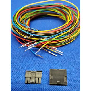 Molex Pre-crimped Molex MicroFit 3.0 set: 6-Pos./1-Rij Plug + Receptacle Housing met 12x 2m. 0,35mm2 kabel +contacten gemonteerd