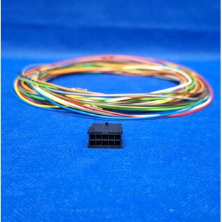 Molex Pre-crimped Molex Micro Fit 3.0 set: 8-Pos. / 2-rij Plug Housing met 8x 2m. 0,35mm2 kabel met contacten gekrompen