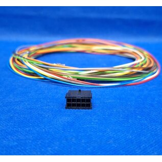 Molex Pre-crimped Molex Micro Fit 3.0 set: 10-Pos. / 2-rij Plug Housing met 10x 2m. 0,35mm2 kabel met contacten gekrompen