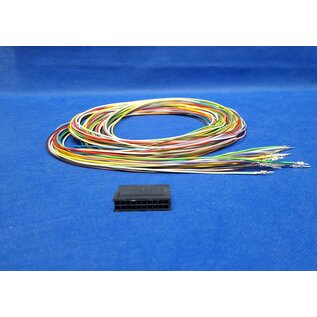 Molex Pre-crimped Molex Micro Fit 3.0 set: 20-Pos. / 2-rij Plug Housing met 20x 2m. 0,35mm2 kabel met contacten gekrompen