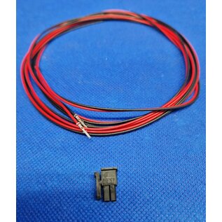 Molex Pre-crimped Molex MicroFit 3.0 set: 2-Pos./ 2-rij Receptacle Housing met 2x 2m. 0,35mm2 kabel met contacten gekrompen