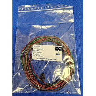 Molex Pre-crimped Molex MicroFit 3.0 set: 4-Pos./ 2-rij Receptacle Housing met 4x 2m. 0,35mm2 kabel met contacten gekrompen