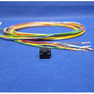 Molex Pre-crimped Molex MicroFit 3.0 set: 8-Pos./ 2-rij Receptacle Housing met 8x 2m. 0,35mm2 kabel met contacten gekrompen