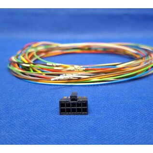 Molex Pre-crimped Molex MicroFit 3.0 set: 10-Pos./ 2-rij Receptacle Housing met 10x 2m. 0,35mm2 kabel met contacten gekrompen