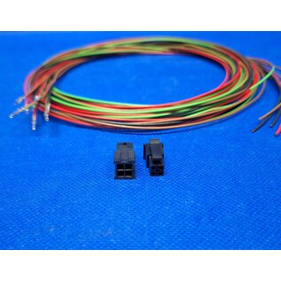 Molex Pre-crimped Molex MicroFit 3.0 set: 4-Pos./2-Rij Plug + Receptacle Housing met 8x 2m. 0,35mm2 kabel met contacten gemonteerd