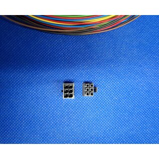 Molex Pre-crimped Molex MicroFit 3.0 set: 6-Pos./2-Rij Plug + Receptacle Housing met 12x 2m. 0,35mm2 kabel met contacten gemonteerd - Copy
