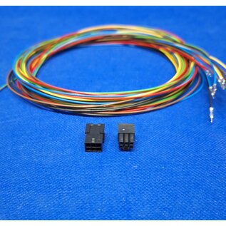 Molex Pre-crimped Molex MicroFit 3.0 set: 6-Pos./2-Rij Plug + Receptacle Housing met 12x 2m. 0,35mm2 kabel met contacten gemonteerd - Copy