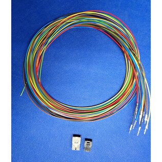 Molex Pre-crimped Molex MicroFit 3.0 set: 6-Pos./2-Rij Plug + Receptacle Housing met 12x 2m. 0,35mm2 kabel met contacten gemonteerd - Copy