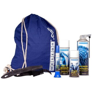 WEICON WEICON Onderhoudsset voor alle  (brom) fietsen incl. borstel en opbergtas - 7080003
