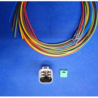 TE Connectivity Deutsch DT Pigtail-set: 6-Pos. Receptacle (vrouw) + 6x 2meter 1,5mm2  FLRY-B kabel