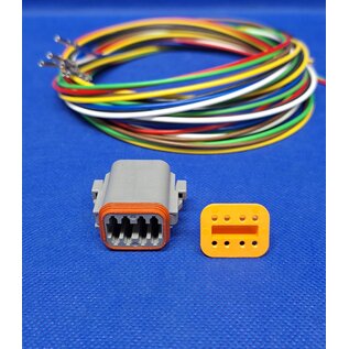 TE Connectivity TE Deutsch DT Pigtail-set: 8-Pos. Plug DT06-08SA + 8x 2meter 1,5mm2  FLRY-B kabel