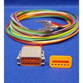 TE Connectivity TE Deutsch DT set: 12-Pos. Plug + 12x 2m. 1,5mm2 kabel