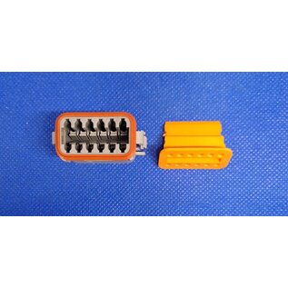 TE Connectivity TE Deutsch DT Pigtail-set: 12-Pos. Plug DT06-08SA + 12x 2meter 1,5mm2  FLRY-B kabel