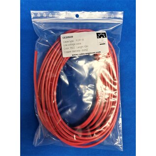 Cable-Engineer FLRY-B kabel 10,0 mm2 - flexibele voertuigkabel - 10 meter Kleur ROOD