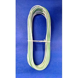 Cable-Engineer 1,5mm2 - FLRY-B kabel - 10 meter - Wit/Groen