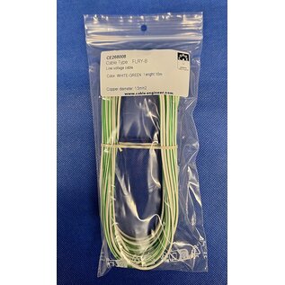 Cable-Engineer FLRY-B kabel 1,5mm2 - flexibele voertuigkabel - 10 meter Kleur Wit/Groen