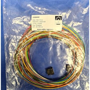 Molex Pre-crimped Molex MicroFit 3.0 set: 10-Pos./2-Rij Plug + Receptacle Housing met 20x 2m. 0,35mm2 kabel met contacten gemonteerd