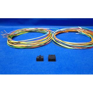 Molex Pre-crimped Molex MicroFit 3.0 set: 10-Pos./2-Rij Plug + Receptacle Housing met 20x 2m. 0,35mm2 kabel met contacten gemonteerd