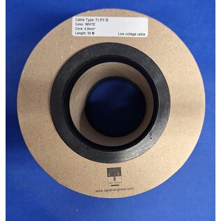 Cable-Engineer FLRY-B kabel 4,0mm2 - flexibele voertuigkabel - 50 meter op rol - Kleur Wit