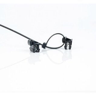 WKK Bevestigingsmaterialen Edge Clip  voor kabelbinders t/m 4,8mm breed - kleur zwart - KC2 - Prijs per stuk