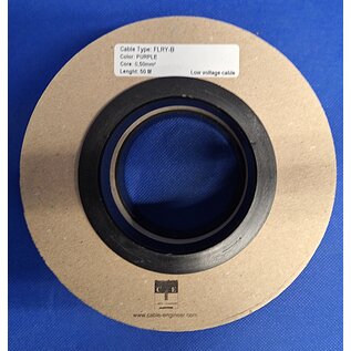 Cable-Engineer FLRY-B kabel 0,50mm2 - flexibele voertuigkabel op rol met 50 meter in de kleur Paars