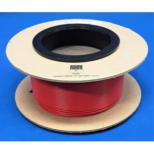 Cable-Engineer H05V-K montagesnoer van 0,75 mm2 in de kleur Rood - op rol met 50m - 300/500V. / 70°C